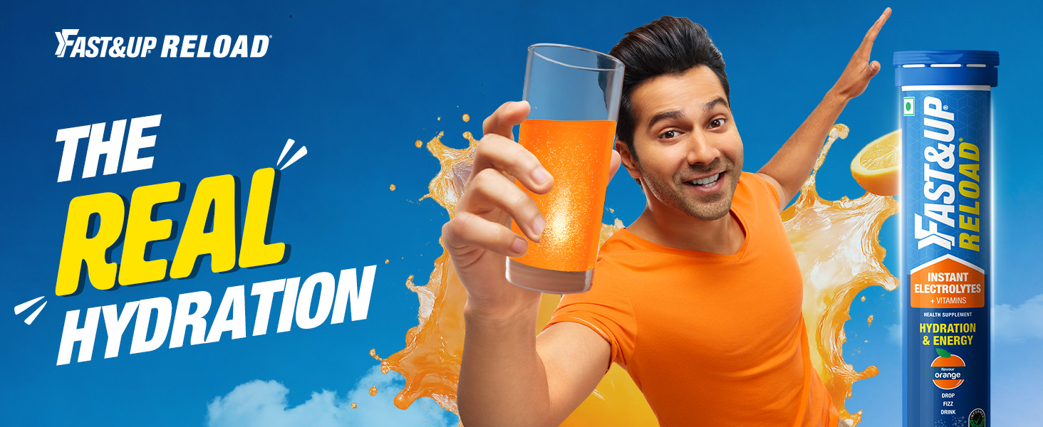 Fast&Up Reload (10 Litres) Low Sugar energy drink for Instant Hydration- 20 Effervescent Tablets with all 5 Essential Electrolytes + Added Vitamins -Certified Electrolytes Drink- Lime and Lemon flavour Pack of 2