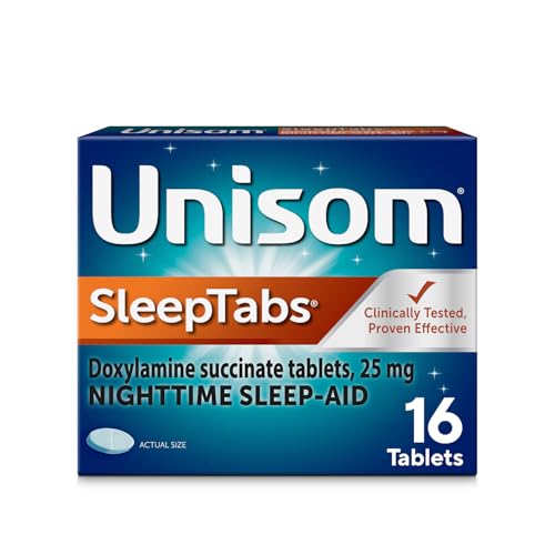 Unisom SleepTabs Nighttime Sleep Aid Tablets for Adults, 16-Count