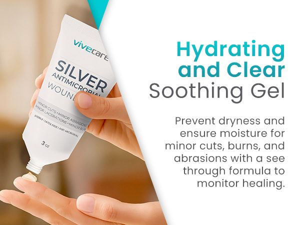 ViveCare Silver Wound Gel – Anti-Microbial Healing Ointment for Burn Relief