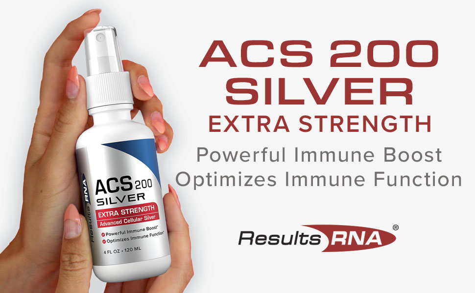 Results RNA ACS 200 Silver Extra Strength Immune System Support – 4 oz, 60-Day Supply – Advanced Cellular Colloidal Silver Supercharges Your Immune System