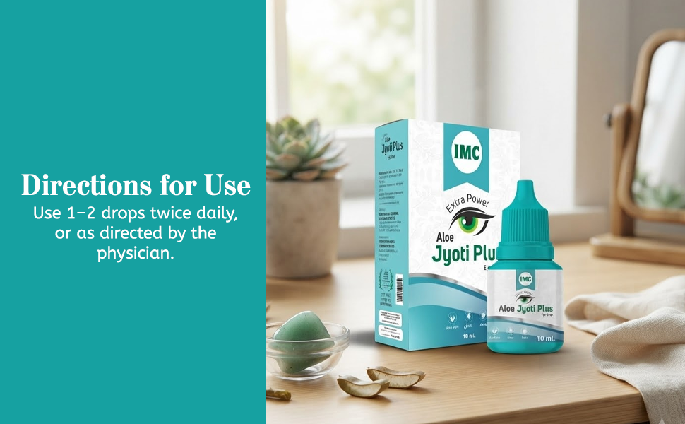 IMC Aloe Jyoti Plus Eye Drop -10ml | Enriched with Extracts like Aloe Vera, Rose, Onion and Amla