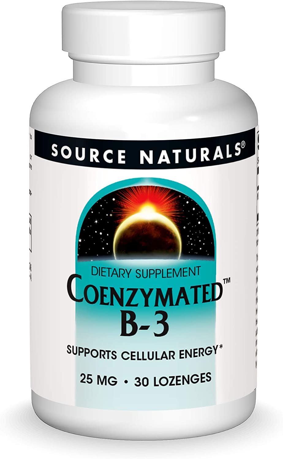 Source Naturals NAD+, Coenzymated B-3, 25 mg - 30 Lozenges