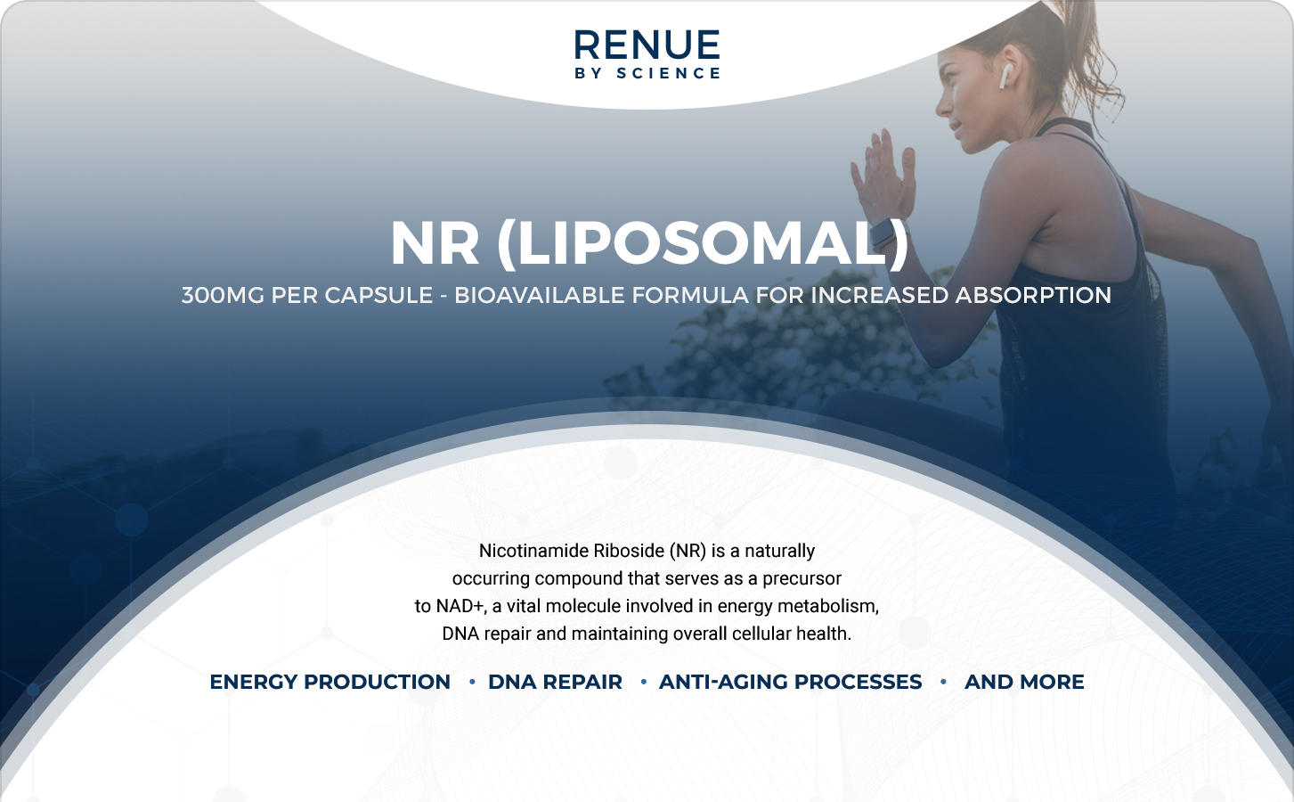 Renue By Science Nicotinamide Riboside | High Strength Liposomal NAD Supplement | 90 Nicotinamide Capsules - 300mg Nicotinamide Riboside per Serving | Manufactured in the USA Third-Party Tested