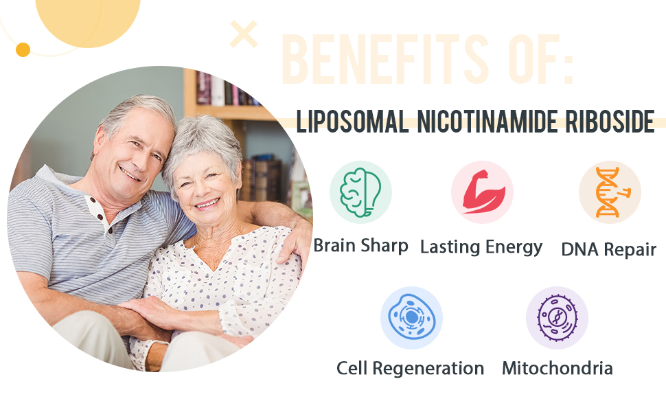 Orgabay Liposomal Nicotinamide Riboside 2000 MG with TMG and Pterostilbene, Boosting NAD+, Support Healthy Aging, 120 Count