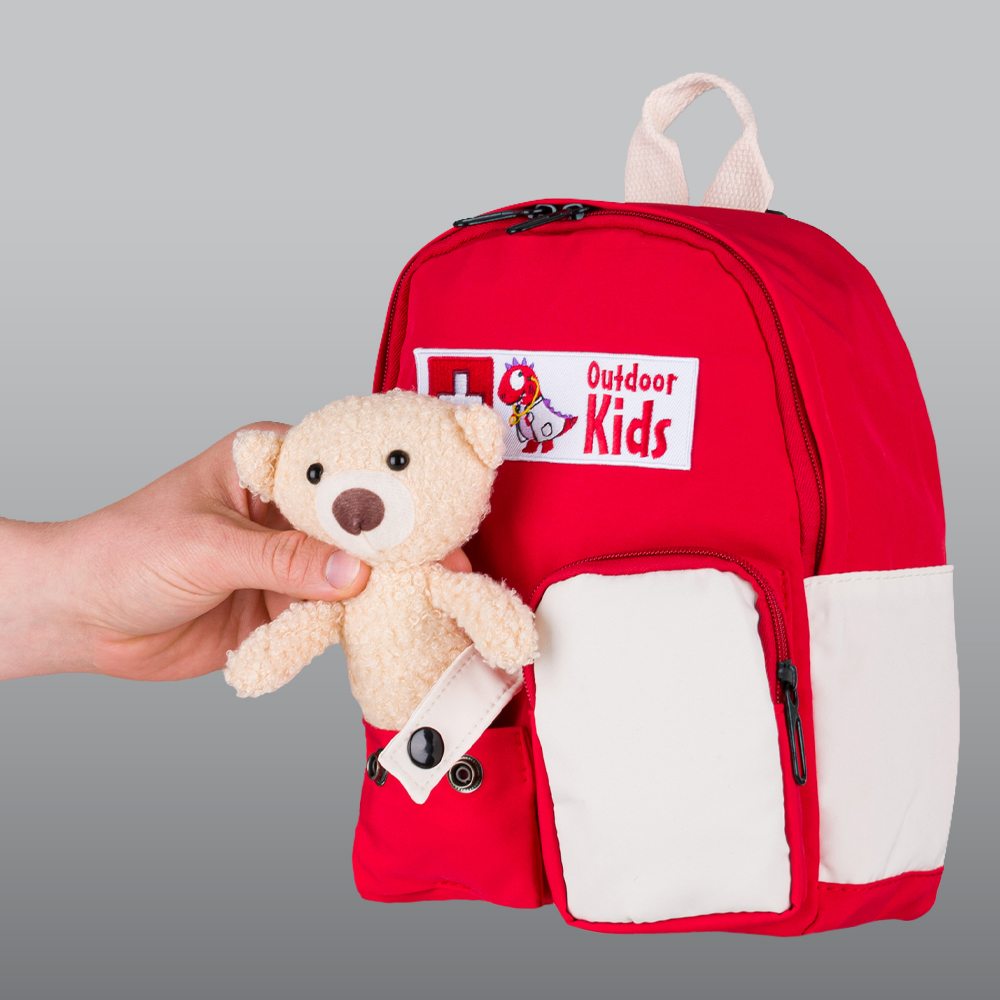 DGUV 202-089 Children's First Aid Backpack Outdoor Kids Red/White Filled Item No. 609628