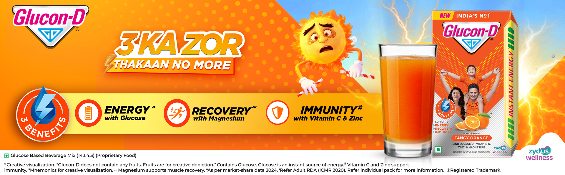 Glucon-D Instant Energy Drink Powder Refill 1KG | Energy, Recovery, Immunity | Tangy Orange