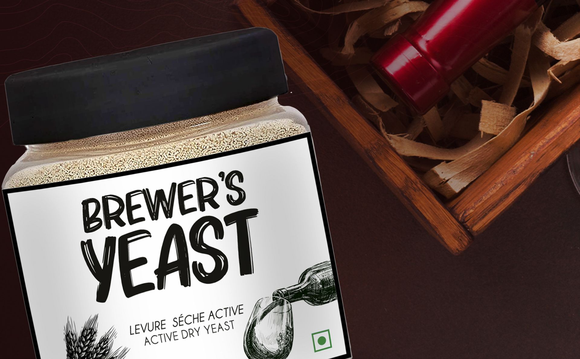 Brewer's Yeast for Making Wine | Fast Fermentation Wine Yeast | High Tolerance 15% V/V (WINE YEAST 400GM)
