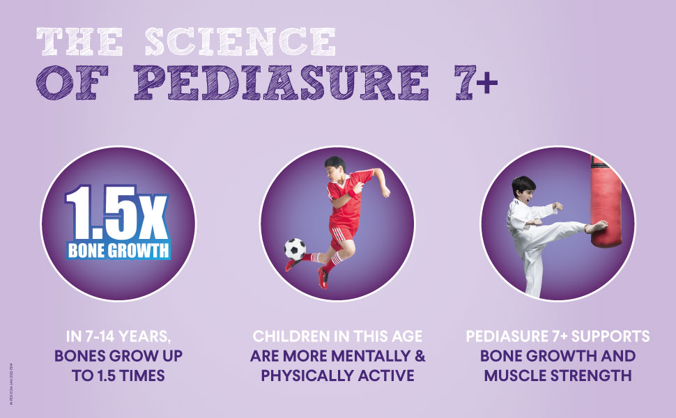 Pediasure 7+ Specialized Nutrition Drink Powder 400 grams,Vanilla Delight Flavour,Scientifically Designed Nutrition for Growing Children,Supports Height Gain,Muscle Strength &Brain Development