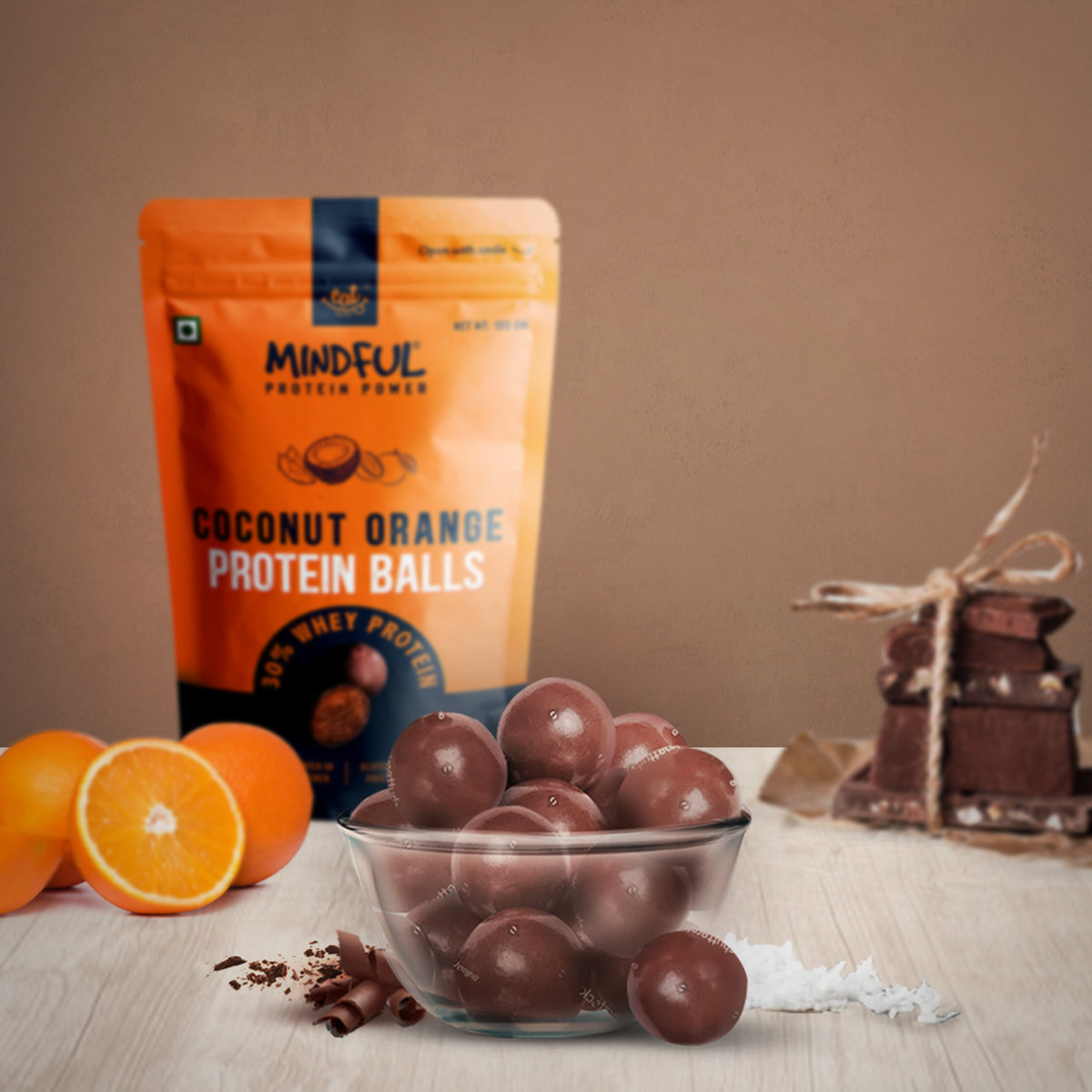 Eat Anytime Protein Balls - Hazelnut (30 balls) | 3g Protein per ball | No Added Sugar | Healthy Dessert | Low Calories & High Fibre | Healthy Chocolate 300g