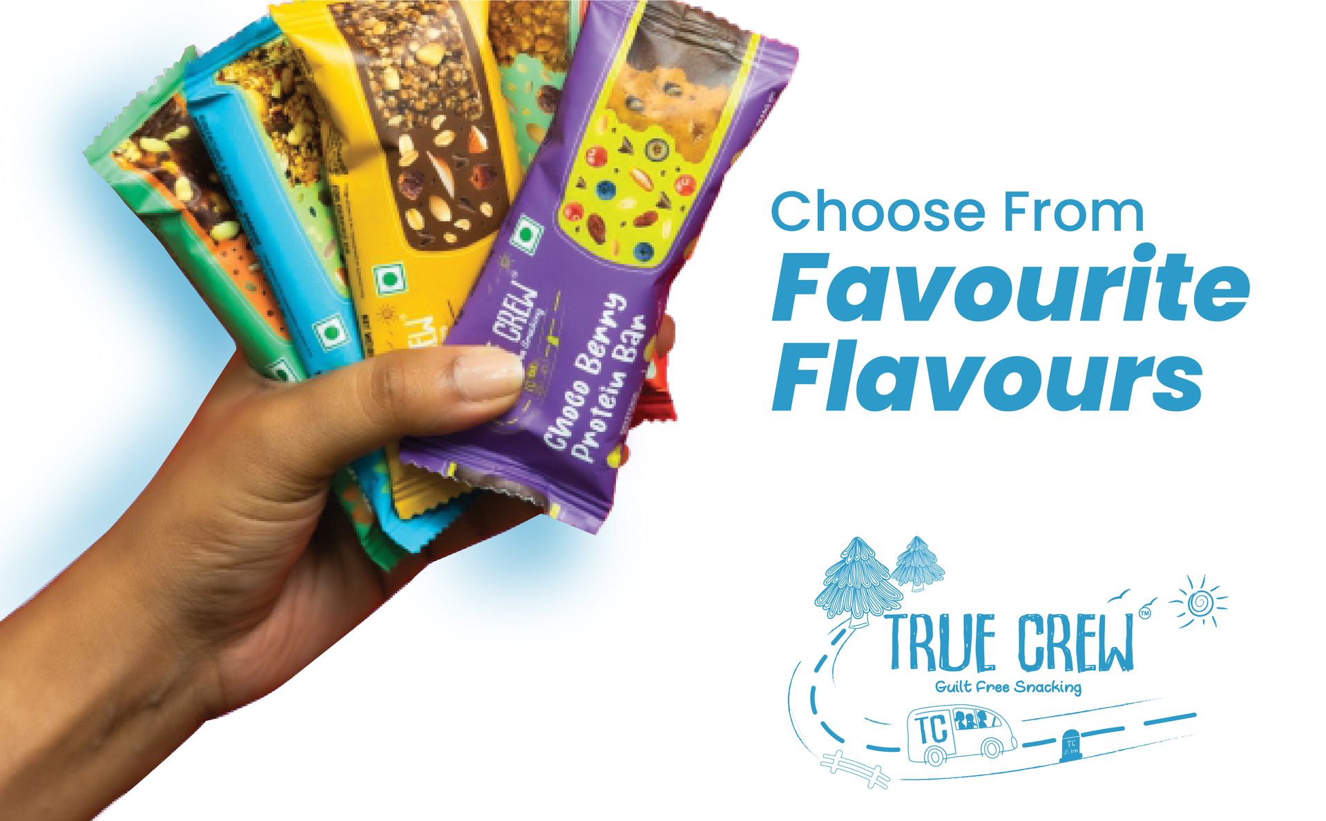 TRUE CREW Super Seed Bar | High Protein & High Fibre Snack | Jaggery Sweetened | No Trans Fat, Artificial Sweeteners, Gluten or Soy | Natural Ingredients | 25g Each | Pack of 10
