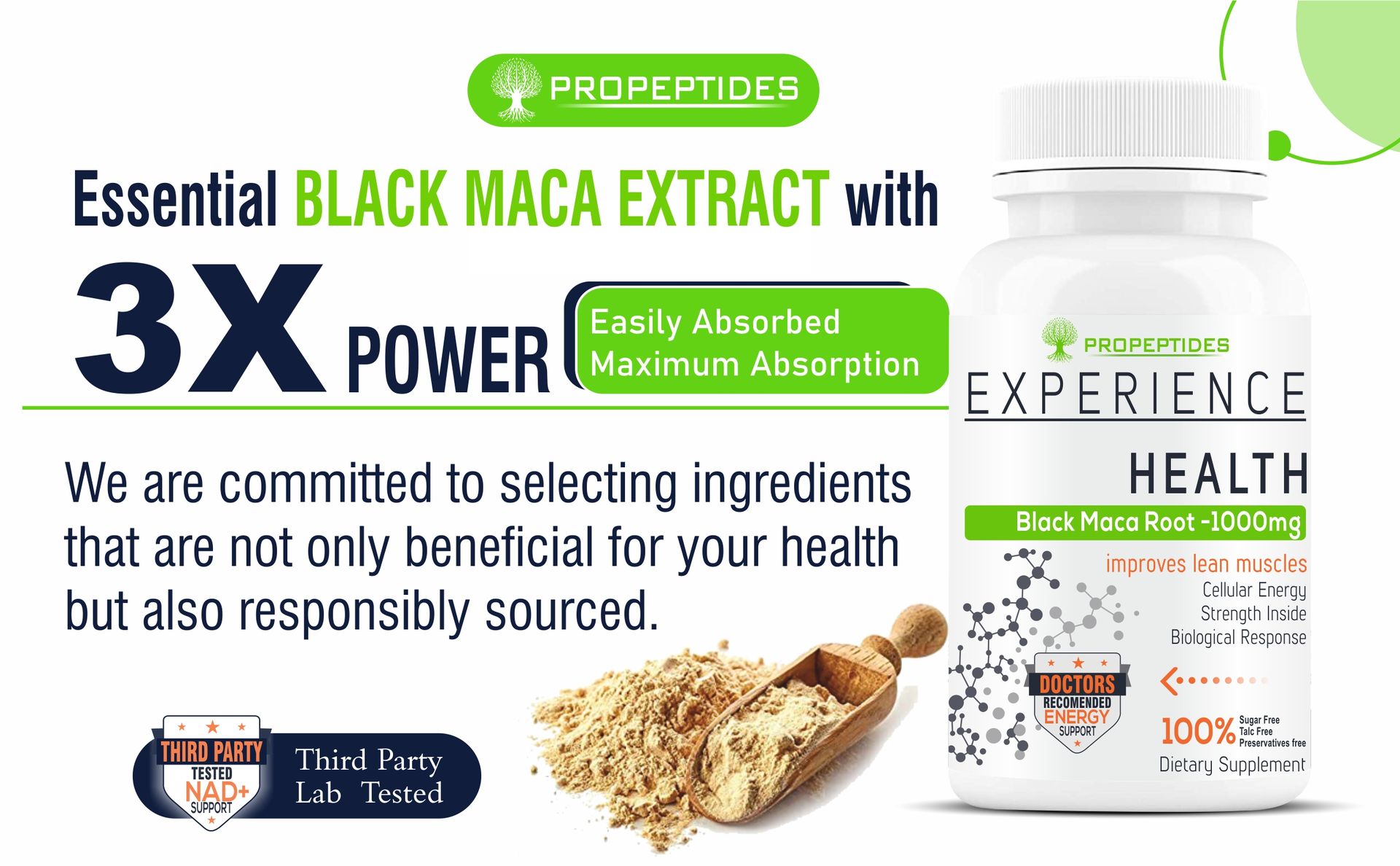 Maca Root Powder Extract 1000mg Black Peruvian (98% Maca Root) Standardized, and Gelatinized, As dietary Supplement 60 Tablets