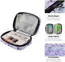 Pill Box Purple Bat Moon 7 Day Pill Case Travel Pill Organizer Bag with Zipper Portable Weekly Vitamin Medicine Supplement Holder Pouch Bag 5