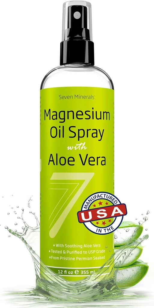 Seven Minerals Pure Magnesium Oil Spray - Pharmaceutical (USP) Grade, Highest Strength - Mined in The USA 2