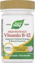 Nature’s Way Vitamin B-12 Lozenges, 2,000 mcg Vitamin B12 per Lozenge, Supports Cellular Energy & Nerve Function*, No Gluten, Vegan, Cherry Flavored, 100 Count (Packaging May Vary) 2
