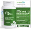 NatureCity TrueMilkThistle | Milk Thistle Supplement 525mg | Milk Thistle (80% silymarin) containing 420mg of Silymarin | Antioxidant Support | Liver Support Supplement | 60 Veggie Capsules 2