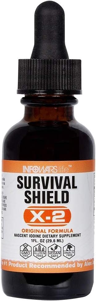 Infowars/Infowar's Life - Survival Shield X-2 Nascent Iodine (1 oz) / Made in USA/Same Day Ship 2