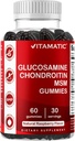 Vitamatic Glucosamine Chondroitin Gummies with MSM & Vitamin E – Joint Support Formula – 60 Pectin-Based Vegan Gummies 2