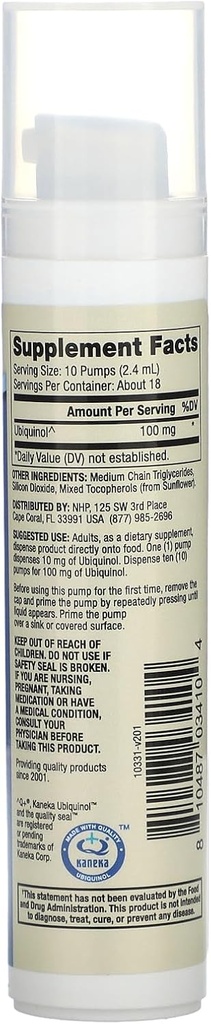 Dr. Mercola Ubiquinol Liquid Pump, 1.45 Fl. Oz. (43 mL), About 18 Servings, Dietary Supplement, Supports Mitochondrial Health, Non-GMO 3