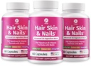 1 Body Hair Skin Nails Vitamin Complex with Biotin - Complete Formula with 26 Essential Vitamins for Men & Women - 3 Pack 2