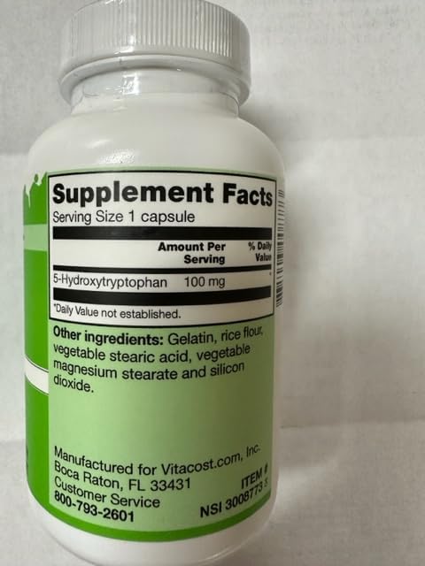 Vitacost 5-HTP - 100 mg - 240 Capsules 4