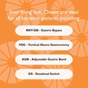 Celebrate Vitamins Iron Supplement with Vitamin C - 45mg Iron, 60mg Vitamin C, Bariatric Vitamins for WLS Patients, Vertical Sleeve & Gastric Bypass Surgery - Grape, 90 Chewable Tablets 5