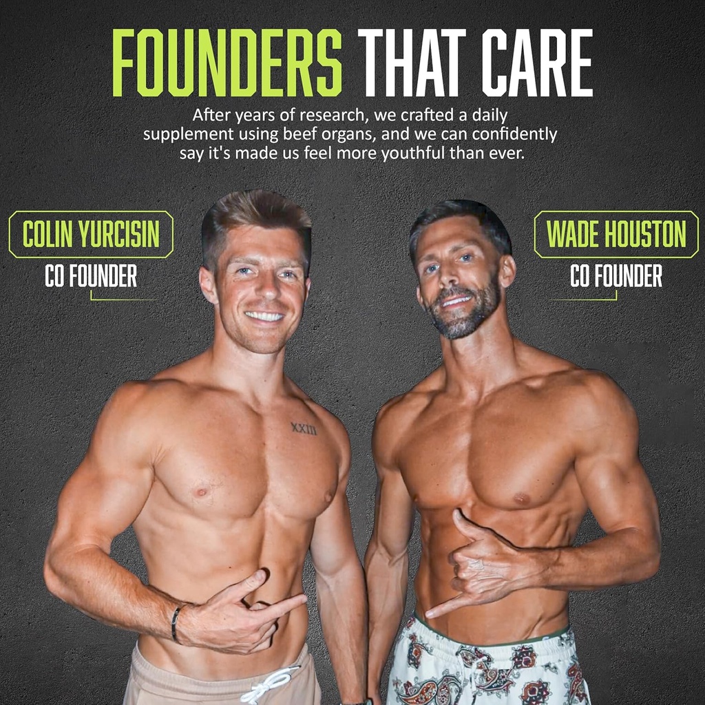 Divisionone Beef Organ Supplement - Primal Blend with Liver, Heart, Kidney, Beef Liver Supplement Grass Fed, Organ Meat Supplements for Humans, Non-GMO, 120 Caps. 6