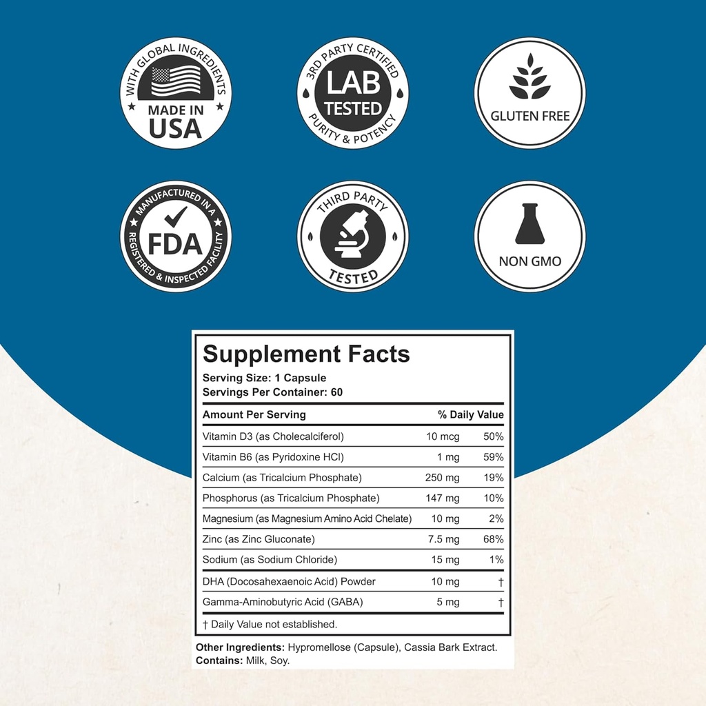 NuBest Grow Power - Calcium Supplement - Magnesium Supplement with Vitamin D3, B6, Zinc, Phosphorus and Multivitamin for Strong Bones, Overall Health for Age 10+ - 1 Month Supply 5