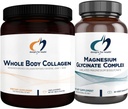 Designs for Health Magnesium Glycinate Complex (60 Capsules) & Whole Body Collagen (30 Servings) Bundle - High Absorption Magnesium with Premium Collagen Powder to Support Bones, Skin & Joints 2
