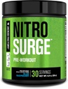Jacked Factory NITROSURGE Pre Workout Supplement - Energy Booster, Instant Strength Gains, Clear Focus & Intense Pumps - NO Booster & Powerful Preworkout Energy Powder - 30 Servings, Blue Raspberry 2