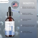 Liquid Zinc Drops for Kids, Men and Women | Organic Ionic Zinc Sulfate | Immunity, Mood, Brain Thyroid | 30 Day Supply| 2 Oz 5