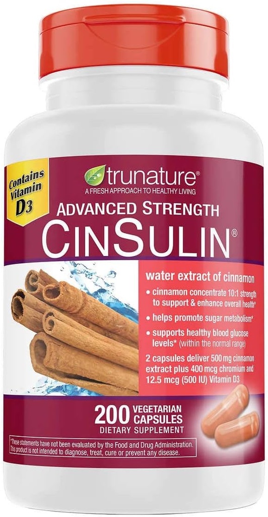TruNature Advanced Strength Cinsulin, Cranberry, 200 Count 5
