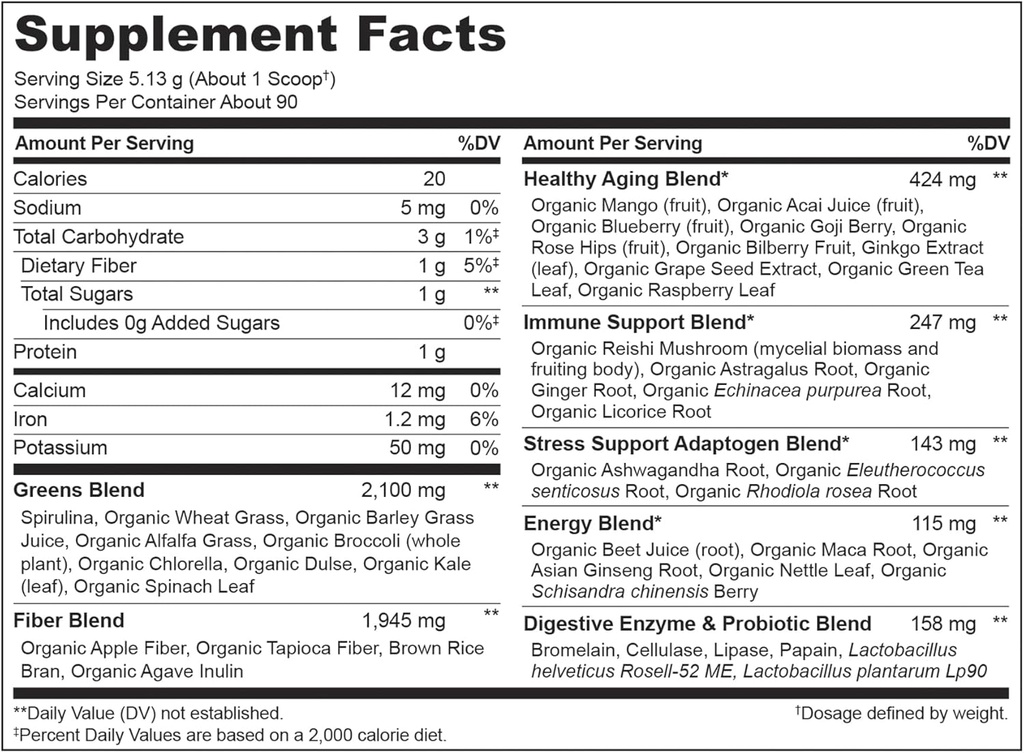 NATURELO Raw Greens Superfood Powder - Unsweetened - Boost Energy, Detox, Enhance Health - Organic Spirulina - Wheat Grass - Whole Food Nutrition from Fruits & Vegetables - 480 Grams 4