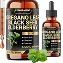 8in1 2900mg Oil of Oregano Drops with Black Seed Oil Liquid | Contains Carvacrol | Garlic, Elderberry, Olive Leaf, Quercetin, Bromelain - 2 Fl Oz 2