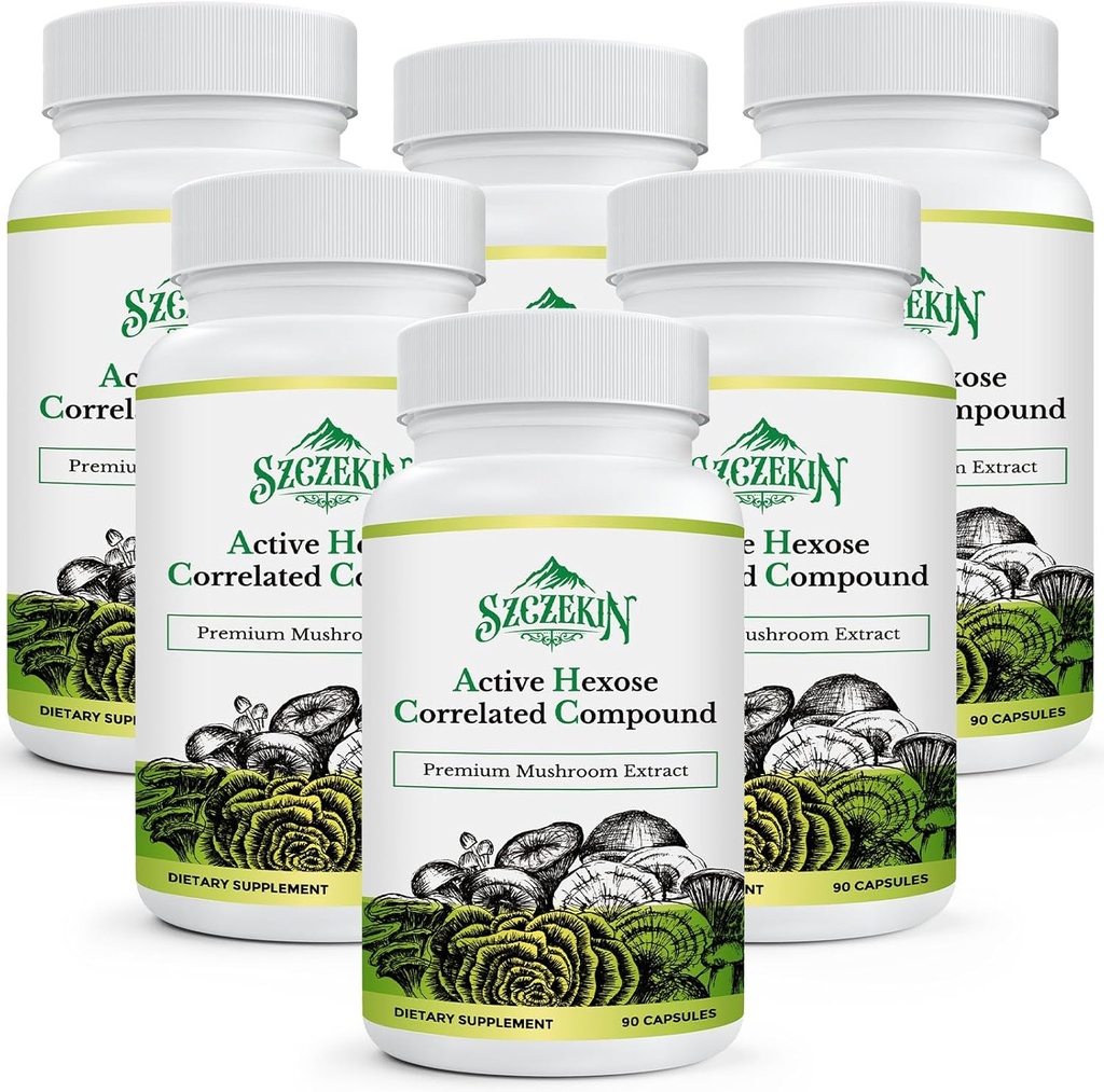 Active Hexose Correlated Compound 1500 mg Supplement, Natural 8 Mushroom Extract Supplement, Immune System, Liver Function, Natural Killer and T Cells Activity, 540 Veggie Capsules 2