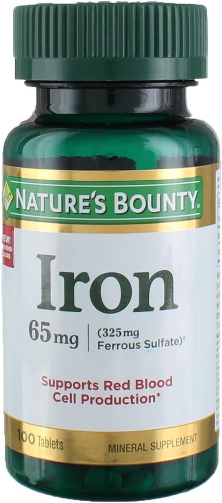 Nature's Bounty Iron 65 Mg. Ferrous Sulfate, 100-Count 6