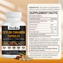 Ceylon Cinnamon Capsules - Made with Chromium GTF, Turmeric, Niacinamide, Black Pepper - Energy, Heart & Metabolism Support - for Men & Women - 120 Vegan Capsules, 2 Month Supply 6