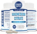 Purely Optimal Magnesium Citrate 500mg – Magnesium Supplement for Digestive Health, Gentle Constipation Relief, Muscle & Sleep Support, Calm & Relaxation – High Absorption, 120 Easy-to-Swallow Caps 2