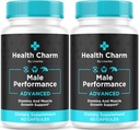 (2 Pack) Health Charm, Health Charm Pills, Health Charm Capsules, Official Health Charm for Men Capsules, Health Charm Supplement Support, HealthCharm All Natural Pastillas, 120 Capsules For 2 Months 2