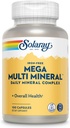 SOLARAY Mega Multi Mineral, Iron Free - Daily Mineral Supplement w/Trace Minerals, Electrolytes, Calcium, Magnesium, Zinc, Selenium, Boron - Cellular Energy, Immune Support, 60-Day Guarantee, 25 Serv 2