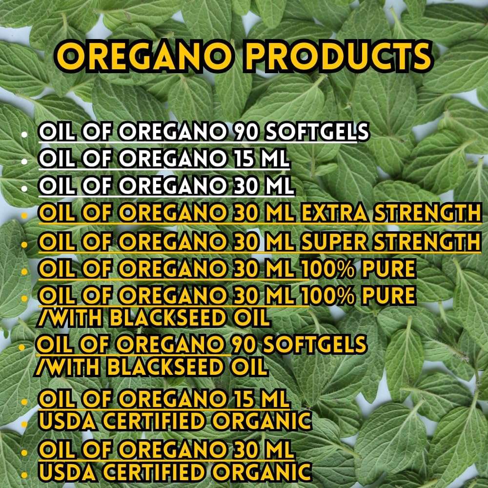 THE OREGANO COMPANY- Oil of Oregano | 90 Softgels, Natural Carvacrol, Edible Food Grade, Aceite De Oregano, Potency, Capsules, Wild Mediterranean Oregano Oil GelCaps Extract,Wild Supplements 5
