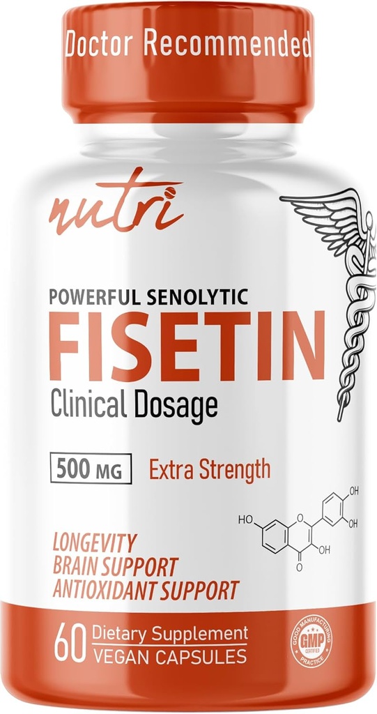 Nature's Fusions Nutri Fisetin 500mg 60 Count - Clinical Dosage - Fisetin Supplements - Powerful Senolytic Activator, Antioxidant, & Brain Support - Natural Polyphenols - 60 Count 2
