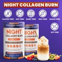 Night Collagen Burn - Weight Loss & Belly Fat Burner & Sleep Aid for Women & Men | Sleep Support for Bloating & Metabolism, Appetite Suppressant | Supports Skin, Hair, Nails & Joints | 30 Servings 6