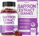 Saffron Supplements (60 Gummies) Premium Saffron Gummies - Sugar Free Gummy 88.5mg Equivalent Extract - 5 in 1 Advanced Formula - Delicious Raspberry Flavor - Non GMO - Vegan & USA Made 2