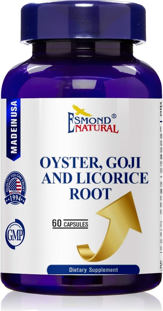 Oyster, Goji & Licorice Root Complex, GMP, Natural Product Assn Certified, Made in USA - 60 Capsules 2