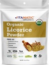 Vitamatic Certified USDA Organic Licorice Root Powder – 1 lb (16 oz) Also Known as Malethi or Mulethi | Pure Glycyrrhiza Glabra | Supports Respiratory, Digestive, & Immune Health 2