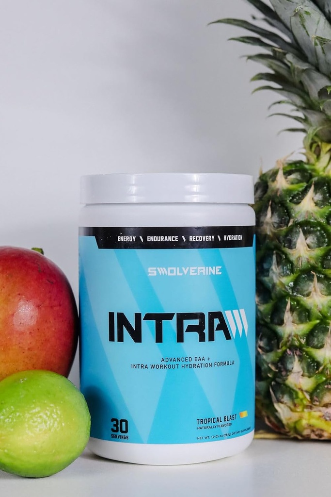 Swolverine Intra | Essential Amino Acids, Electrolytes, Coconut Water, Pomegranate, Tart Cherry, Spirulina, Vegan, Non-GMO, Gluten Free (30 Servings, Tropical Blast) 6