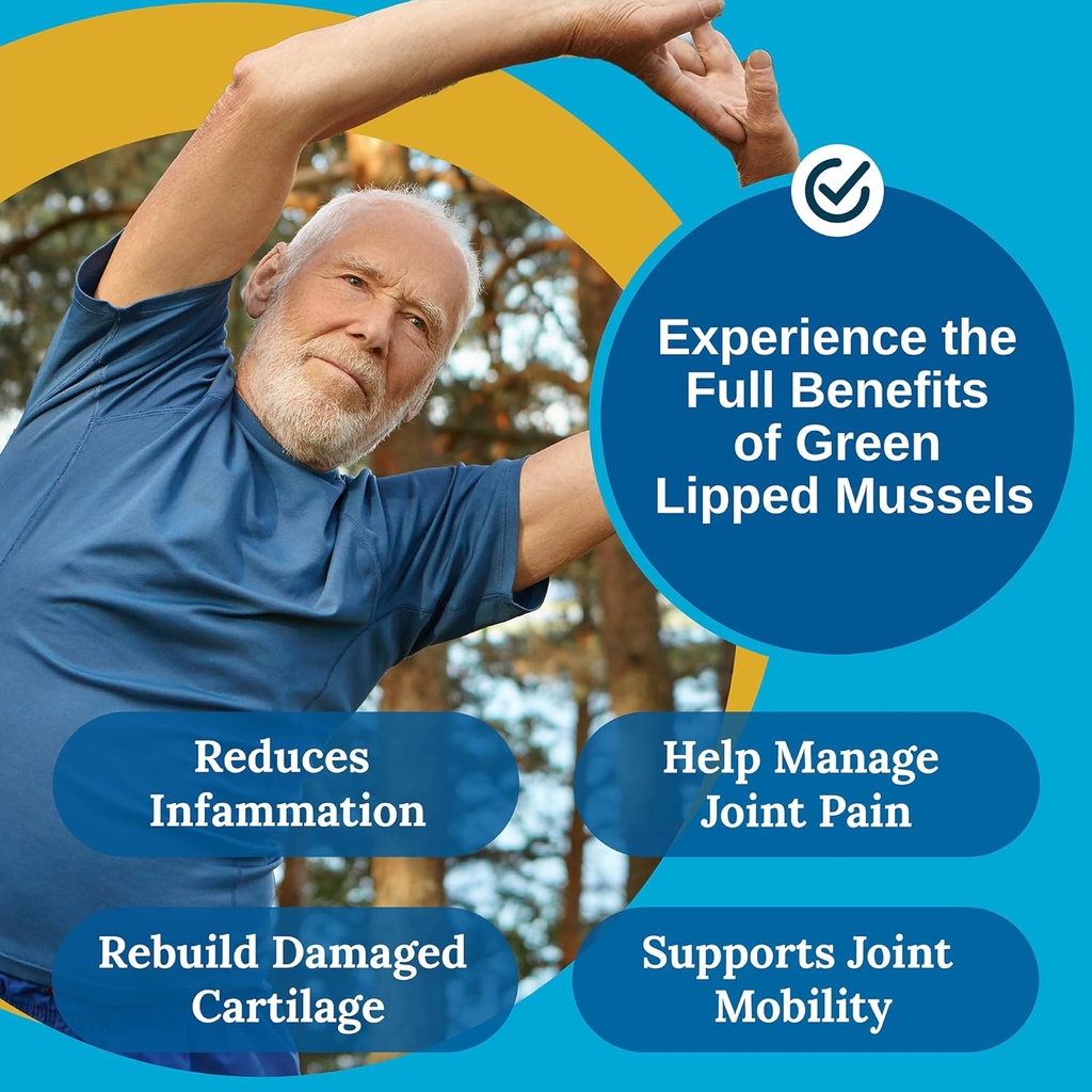 Xtendlife Green Lipped Mussel Powder - 2400mg Extra Strength Joint & Muscle Support Supplement from New Zealand with Omega 3 - 1 Month Supply 5