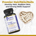 Premier Research Labs Premier Hair/Skin/Nails - Hair Growth Supplement for Women & Men with Keratin, Vitamins for Hair Growth, Beauty from Within for Hair, Skin and Nails - 60 Vegetarian Capsules 3