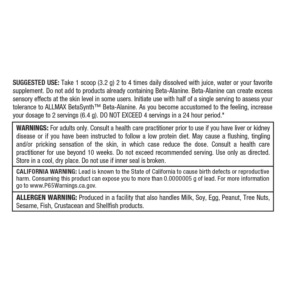 ALLMAX Nutrition Beta-Alanine, 14.11 oz (400 g) 5