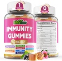 10 in 1 Immune Support Supplement Gummies, w/Echinacea, Elderberry Vitamin C and Zinc, Selenium, Vitamin D3 5000IU, Magnesium, Daily Immune Booster Multivitamin, for Antioxidant Bone Energy, 1 Pack 2